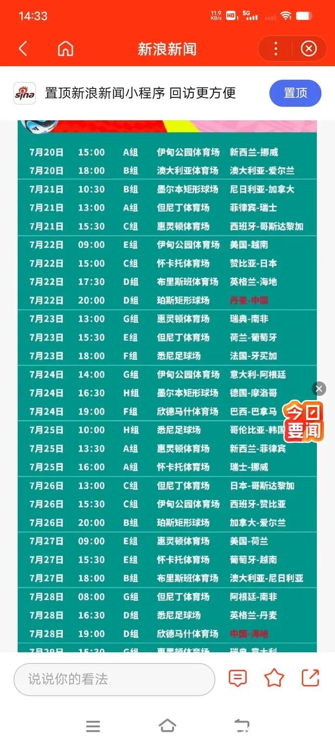 2023年世界杯赛程时间及精彩赛事安排 2023年世界杯赛程时间及精彩赛事安排